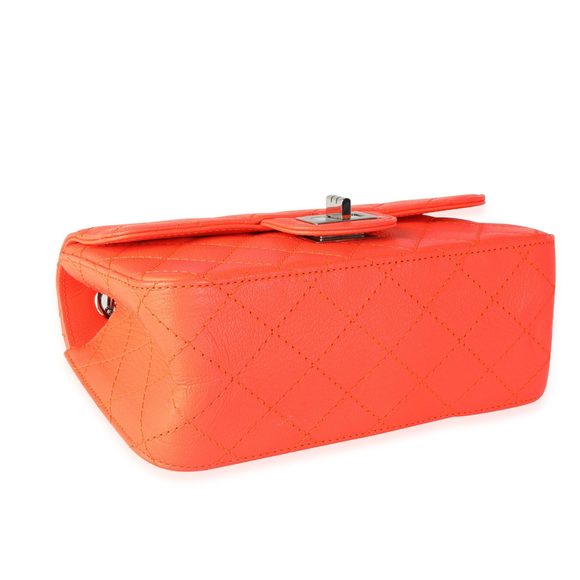 Neon Orange Quilted Chevre Leather Reissue 224 - Picture 7 of 8